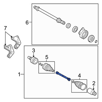 Ford OE - Front Right CV Axle Assembly