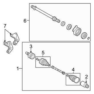 Ford OE - Front Suspension - Drive Axles (Limited / XLT 3.0L)