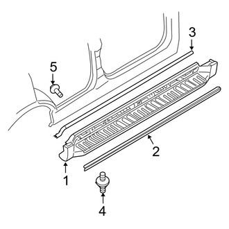 Ford OE - Pillars, Rocker & Floor - Exterior Trim (Running Board), (Gas)