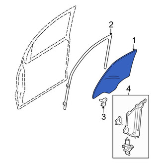 Ford OE - Rear Right Door Glass