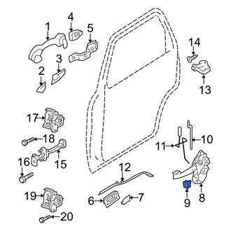 Ford OE - Door Lock Rod Clip