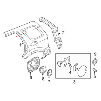 Ford OE - Quarter Panel & Components (Limited / XLS / XLT)