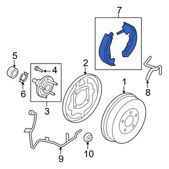 Ford OE - Rear Drum Brake Shoe