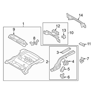 Ford OE - Rear Body & Floor - Floor & Rails (Limited / XLS / XLT)