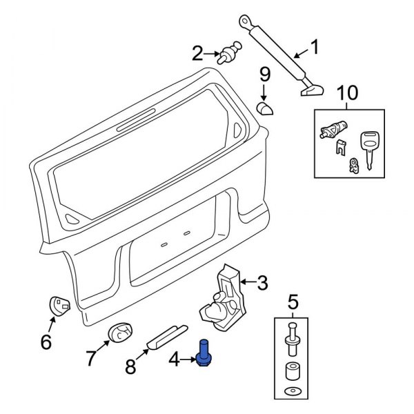 Ford OE W705830S901 Front Door Latch Bolt