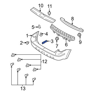 Ford OE - Left Bumper Cover Reinforcement