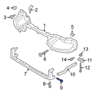 Ford OE - Lower Radiator Support Tie Bar Screw