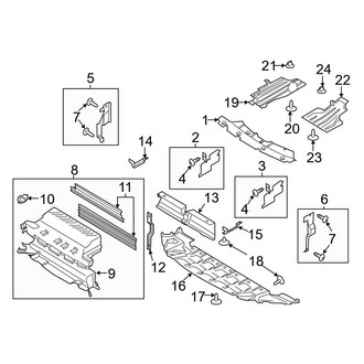 Ford OE - Radiator Support - Splash Shields (1.6L)