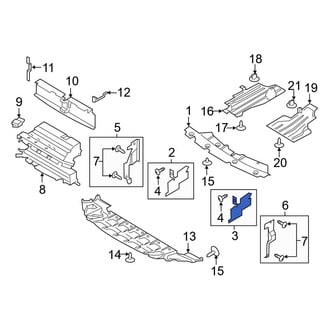 Ford OE - Front Left Upper Radiator Support Air Deflector