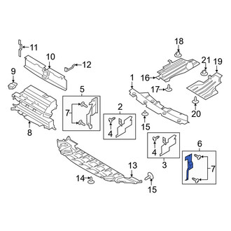 Ford OE - Front Left Lower Radiator Support Air Deflector