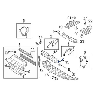 Ford OE - Left Radiator Support Air Deflector Bracket