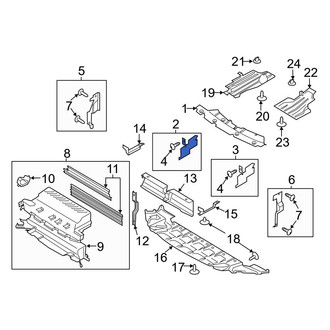 Ford OE - Front Right Upper Radiator Support Air Deflector