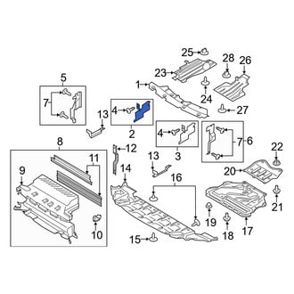 Ford OE - Front Right Upper Radiator Support Air Deflector