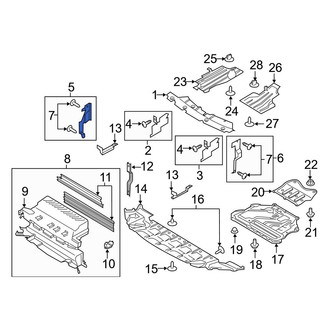 Ford OE - Front Right Lower Radiator Support Air Deflector