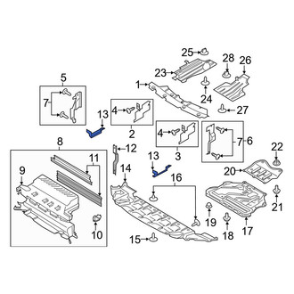 Ford OE - Radiator Support Air Deflector Bracket