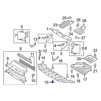Ford OE - Floor Pan Splash Shield Screw