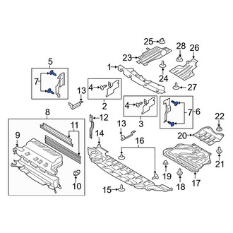 Ford OE - Floor Pan Splash Shield Clip