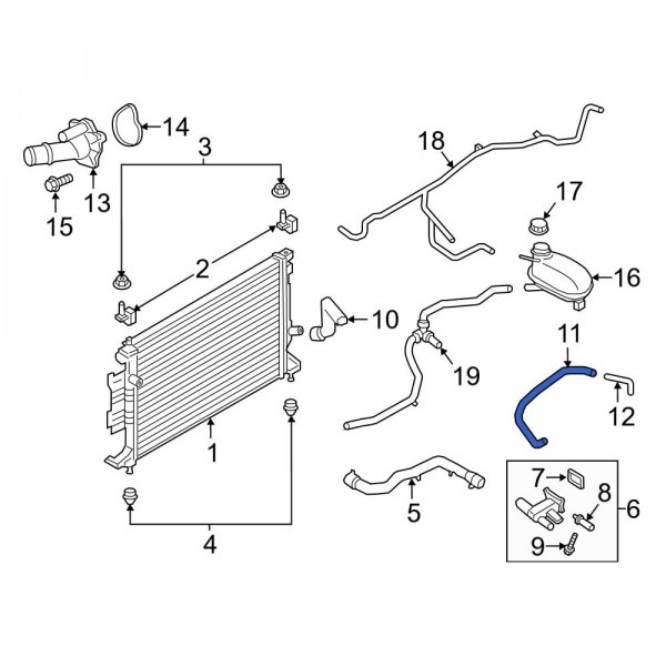 Engine Coolant Bypass Hose