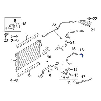 Ford OE - Engine Coolant Bypass Pipe Connector
