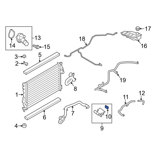 Cooling System Bypass Line Adapter Gasket