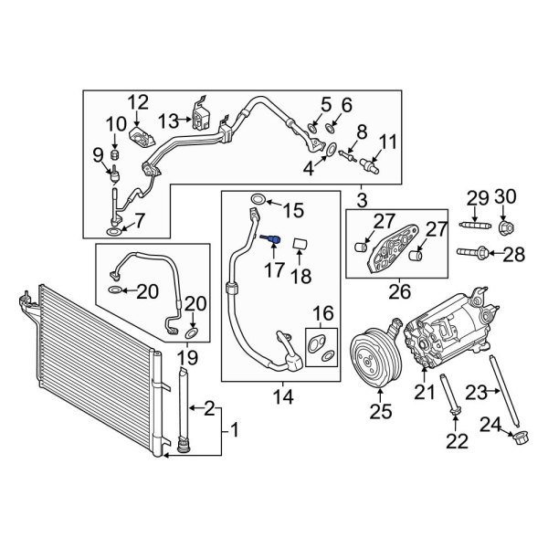 A/C Service Valve Core