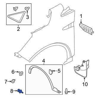 Ford OE - Radiator Support Splash Shield Guide Pin
