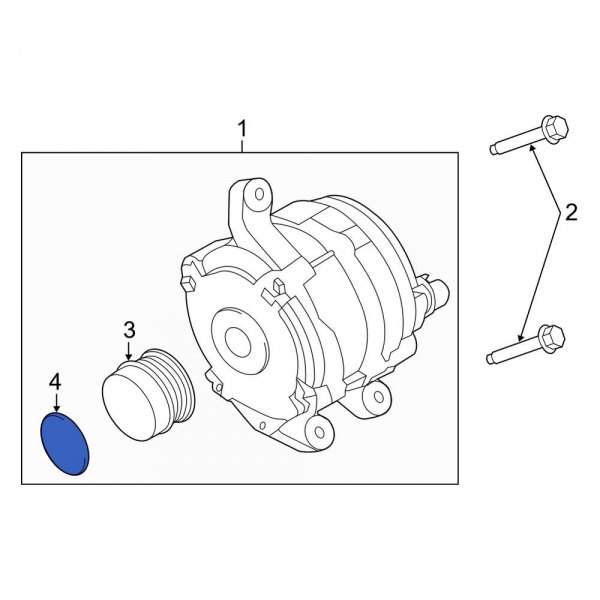 Ford OE FR3Z10325A Alternator Pulley Cap