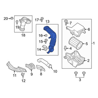 Ford OE - Center Engine Air Intake Hose