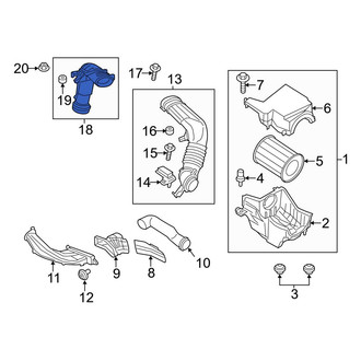 Ford OE - Rear Engine Air Intake Hose