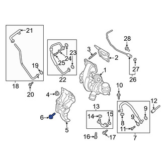 Ford OE - Turbocharger Mount Heat Shield Bolt
