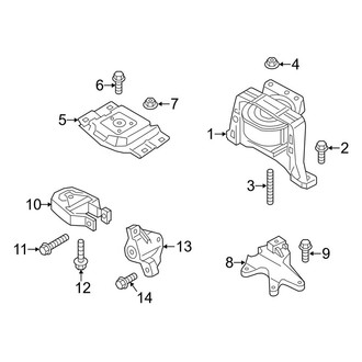 Ford OE - Engine / Transaxle - Engine & Transmission Mounting (2.5L)