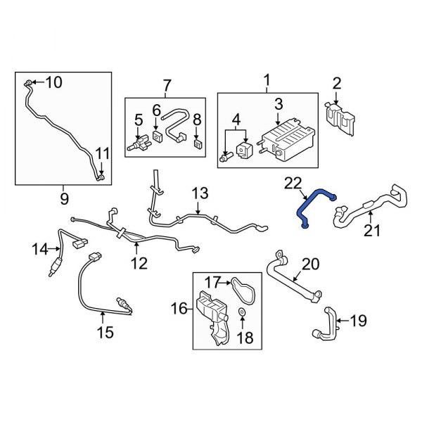 Ford OE DS7Z6A664G - Upper PCV Valve Hose