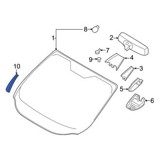 Ford OE - Front Left Windshield Molding