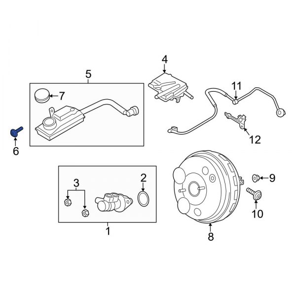 Brake Master Cylinder Reservoir Screw