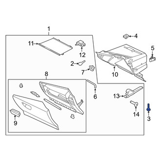 Ford OE - Glove Box Door Striker Screw