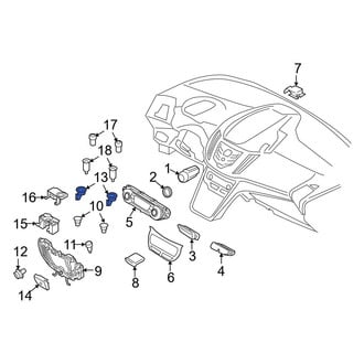 Ford OE - Center 12 Volt Accessory Power Outlet Housing