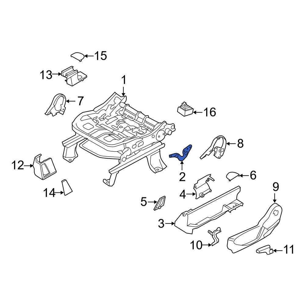 Ford OE CU5Z9662648A Left Seat Back Recliner Adjustment Handle