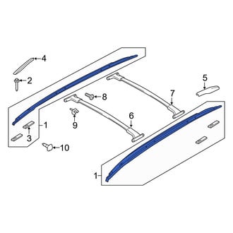 Ford OE - Left Roof Luggage Carrier Side Rail