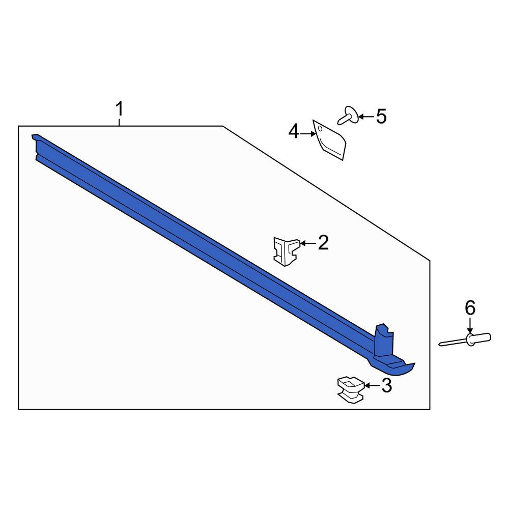 Ford OE CJ5Z7810177AB - Left Rocker Panel Guard