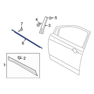 Ford OE - Front Left Door Belt Molding