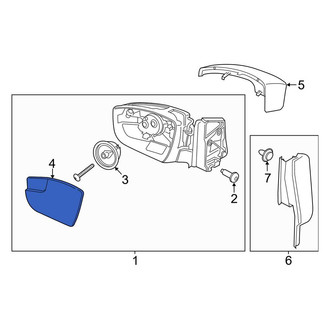 Ford OE - Front Left Door Mirror Glass