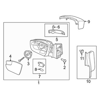 Ford OE - Front Door - Outside Mirrors (With Signal Mirror)