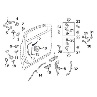 Ford OE - Door Latch Bolt