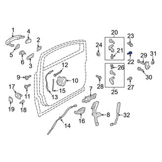 Ford OE - Lower Door Hinge Bolt