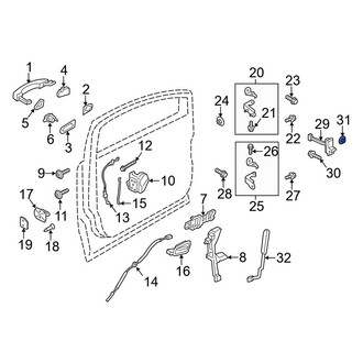 Ford OE - Door Check Nut