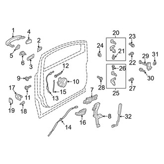 Ford OE - Front Door - Lock & Hardware