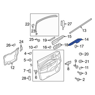 Ford OE - Front Right Door Window Switch Bezel