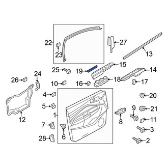 Ford OE - Front Left Door Trim Molding