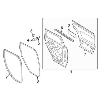 Ford OE - Rear Door - Door & Components