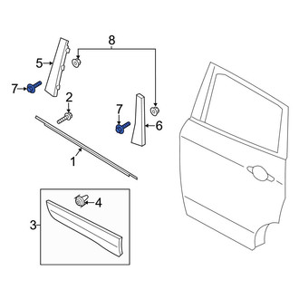 Ford OE - Door Applique Screw